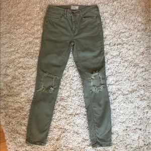 Free People Busted Knee Skinny Jeans